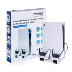 OIVO Cooling Stand with Charging Station and Suction Cooling Fan,Dual Controller